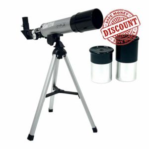 Oypla Astronomical 360-50 Portable Refractor Telescope with Lightweight Tripod - 60x Magnificatio