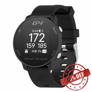 Shot Scope G4 - GPS Golf Watch - Dynamic Yardages To Green - Distance To Dogleg/Layup Points