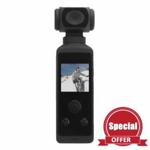Greensen Pocket Action Camera 4K HD Video 16 MP Photos Sports Camera 1.3 WiFi Underwater Camera Stabilization Helmet Camera Vlogging Camera with External Microphone