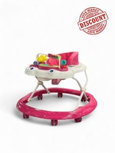 RYDR Baby Walker/Rocker Bouncer First Steps Push Along Activity Music Ride On Car UK (Pink)