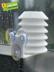 Smart outdoor temperature & humidity sensor Zigbee - easy fit with suction cups