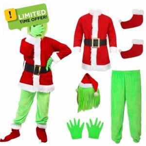 AENEY Grinch Costume Kids