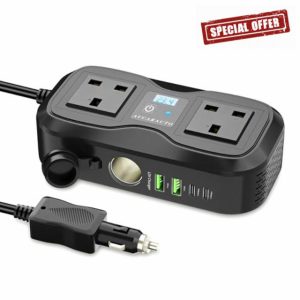 AUCARAUTO 7 in 1 Car Power Inverter 12V to 240V / 230V Converter