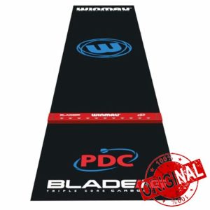 WINMAU Darts Mat - Pro Zone Precision PVC Dart Mat with Raised Integrated Oche Line for Steel Tip - Floor Mat Protection for Dart Board