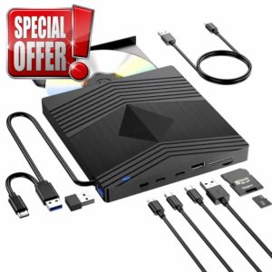 Aumdie External CD DVD Drive for Laptop