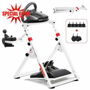 GTPLAYER Steering Wheel Stand for G25 G27 G29 G920 Foldable Racing Wheel Stand with Adjustable Height/Angle