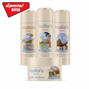 Nala's Baby Vanilla Cloud Complete Bundle | Full Vanilla Cloud Range of Body Wash & Shampoo