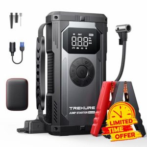 TREKURE 4000A Jump Starter Power Pack with 150PSI Air Compressor