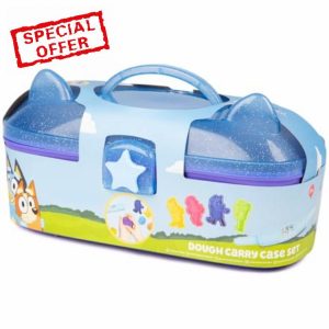 SelectTraders Dough Carry Case Set for Kids | Portable Play Dough Kit with 4 Dough Pots