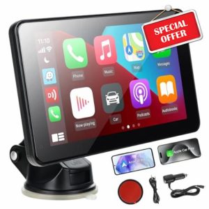 GOOPOOL Wireless Carplay & Android Auto - 7 Inch IPS Touchscreen A-pple CarPlay & Android Auto