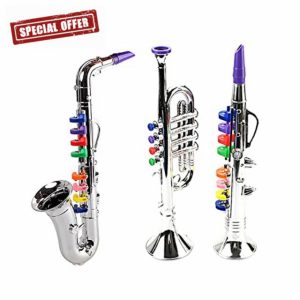 Joskeijky 3Pcs Saxophone Trumpet Children Toy for Toddlers Play