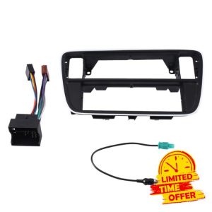 NEW-Single Din Car Dash Kit Harness Antenna For Volkswagen Up Skoda Citigo Seat Mii 2012+ Frame Radio Panel Fascia Plate