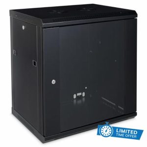 Platinum Enclosures 12u 600mm Deep Wall Mounted Data Cabinet 19 Inch Storage Rack for Home Office
