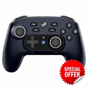 HORI Wireless HORIPAD for Steam (Midnight Black) - Pro Controller Designed for Steam