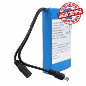 WoskjXas DC 12V 6800mAh Lithium-ion Rechargeable Battery for most 12V Devices