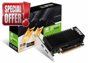 MSI GeForce GT 1030 4GHD4 LP OC Gaming Graphics Card - 4GB GDDR4