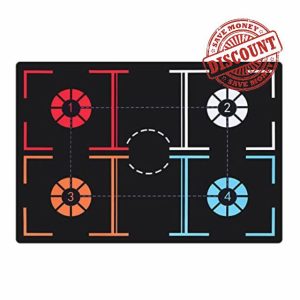 Ginobili Standard Basketball Training Mat Non-Slip Foot Practice Mat Dribble Control Auxiliary Footstep Mat 108 x 76cm for Adults