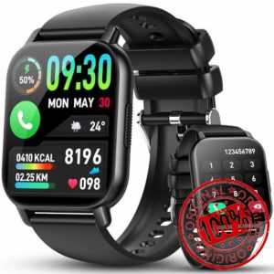 Smart Watch for Men Women Answer/Make Calls - 1.85" HD Full Touch Fitness Watch with Heart Rate Sleep Monitor - Step Counter - 112+ Sports Activity Trackers- IP68 Waterproof Smartwatch for Android iOS