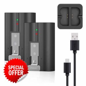 2 Pack Rechargeable Doorbell Battery with Charger Station for Ring Video Doorbell 2/3/3Plus/4