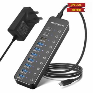 RSHTECH Powered USB C Hub 3.2