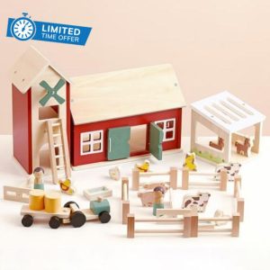 PairPear Wooden Farm Animal Toys