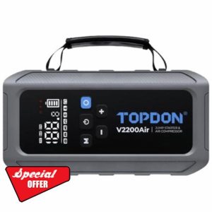TOPDON V2200AIR 2 in 1 2200A Automotive Car Jump Starter & Air Compresso