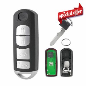 4 Buttons Car Key Fob Remote Fob For Mazda 6 3 MX-5 Sport Models Key 433MHZ 49chip SKE13E-01/ SKE13E-02 with Key Ring