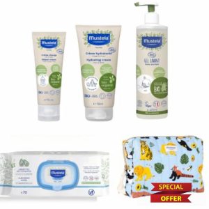 Mustela organic kit - 5 products - Mustela cleansing wipes
