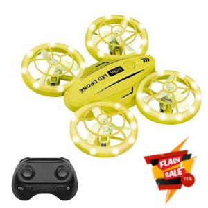 Karlak Remote Control Mini Drone for Kids Beginners 2.4GHz Remote Control Stunt Quadcopter with LED Lights