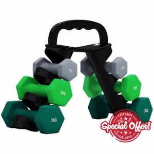 SPORTNOW Dumbbells Set with Carry Storage Rack