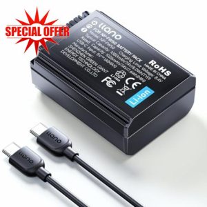 llano NP-FW50 Battery Pack (USB-C Input) 1080mAh for Sony ZV-E10