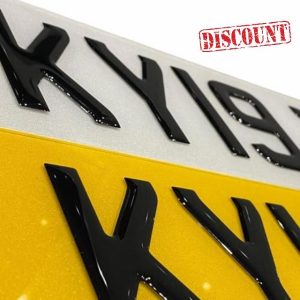 3D Gel Prime UK Pair Front & Rear Number Plates 100% UK MOT Compliant for Cars