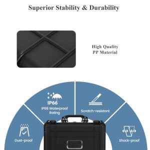 Portable Tool Box with Customized Foam and Dual Padlock Holes