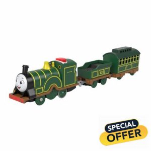 Thomas & Friends Motorized Toy Train Talking Emily Battery-Powered Engine with Phrases & Sounds for Kids Ages 3+ Years