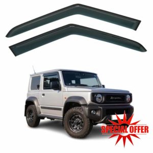 Set Of 2 STICK-ON Wind Deflectors Compatible with SUZUKI JIMNY MK4 2-door 2019 2020 2021 2022 2023 2024 2025 Models.