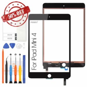 Arbilato Touch Screen for iPad Mini 4 2015 A1538 7.9" - Replacement Screen for iPad Mini4 A1550 Digitizer Glass Panel Repair Kits (Not LCD) (Black)