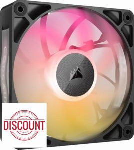 CORSAIR iCUE LINK RX120 MAX RGB 120mm PWM Thick Fan – High-Static Pressure – Magnetic Dome Bearing – Single Fan – Black