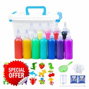Magics Water Elfs Kit | 4/8/10 Molds Aqua Fairy Water Gel Kit | 3D DIYS Water Jelly Creative Set | 6/9/13 Bottles Magic Squishy Paint Kit | Educational Creative Marine Animal Aqua Gels Toy for Kids