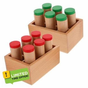 GARVALON 1 Set Sound Perception Teaching Kid Toys Toys Toys Montessori Smelling Toy Rainmaker Toy Olfactory Education Toys Montessori Materials Early Teaching Wood