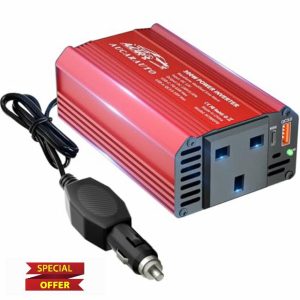 AUCARAUTO 300W Car Power Inverter 12V to 240V / 230V Converter