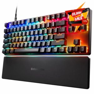 SteelSeries Apex Pro TKL Gen 3 (2025) - HyperMagnetic Gaming Keyboard - Adjustable Actuation - Rapid Trigger - Game-Ready Presets - Protection Mode - Rapid Tap/SOCD - American QWERTY Layout - TKL