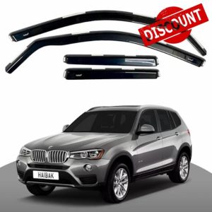 Haibak Wind Deflectors Set Compatible With BMW X3 MK2 F25 2011-2017 5 Doors SUV 4pcs Tinted in Channel Fitme