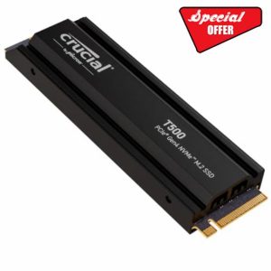 Crucial T500 2TB SSD PCIe Gen4 NVMe M.2 Internal Gaming PS5 SSD with Heatsink