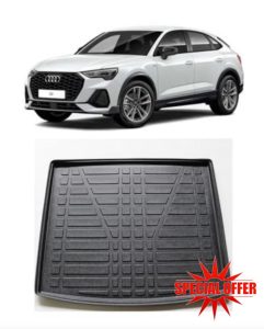LAS Boot Liner for AUDI Q3 SPORTBACK 2021 ONWARDS Recyclable Plastic (TPE) Tailored Fit Car Floor Mat Protector Guard Black Custom Fitted Dog Friendly Waterproof with Raised Edges