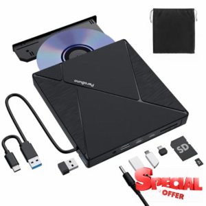 PeroBuno External CD DVD Drive