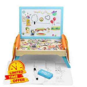 Kidoola Bluey 102D Creation Station - 2-in-1 Magnetic Whiteboard & Lap Tray for Kids 3+