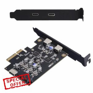 CY Card Type-E USB 3.1 Front Panel Socket & USB3.0 19Pin/20Pin & Dual Type-C USB-C to PCI-E Express Card Adapter ASM3142 VL822