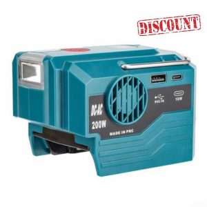 Cloudpower 200W Inverter Generator for Bosch 18V Lithium Battery Portable Power Station Power Inverter 18V DC to AC 110V-220V Converter with USB Port(BS-120V)