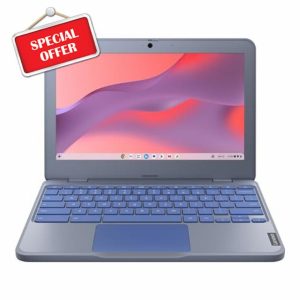 Lenovo IdeaPad Chromebook | 11.6 Inch HD Laptop | Intel Celeron N4500 | 4GB RAM | 64GB eMMC | Chromebook OS | Maca Blue