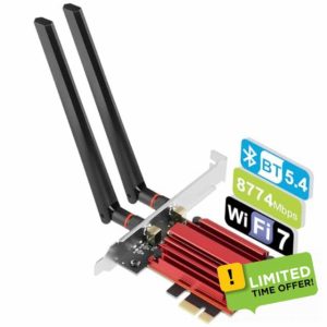 HOTUT 6Ghz WiFi Card 5800Mbps WiFi 7 PCIe Network Card BE8800